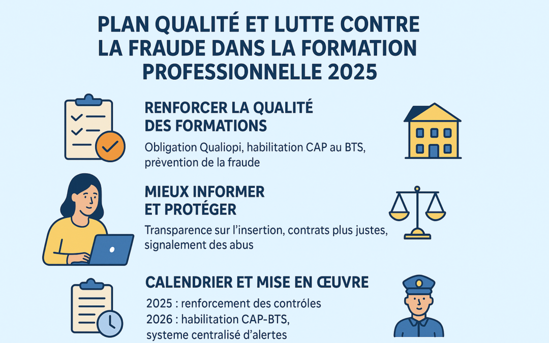 Plan qualité et lutte contre la fraude dans la formation professionnelle